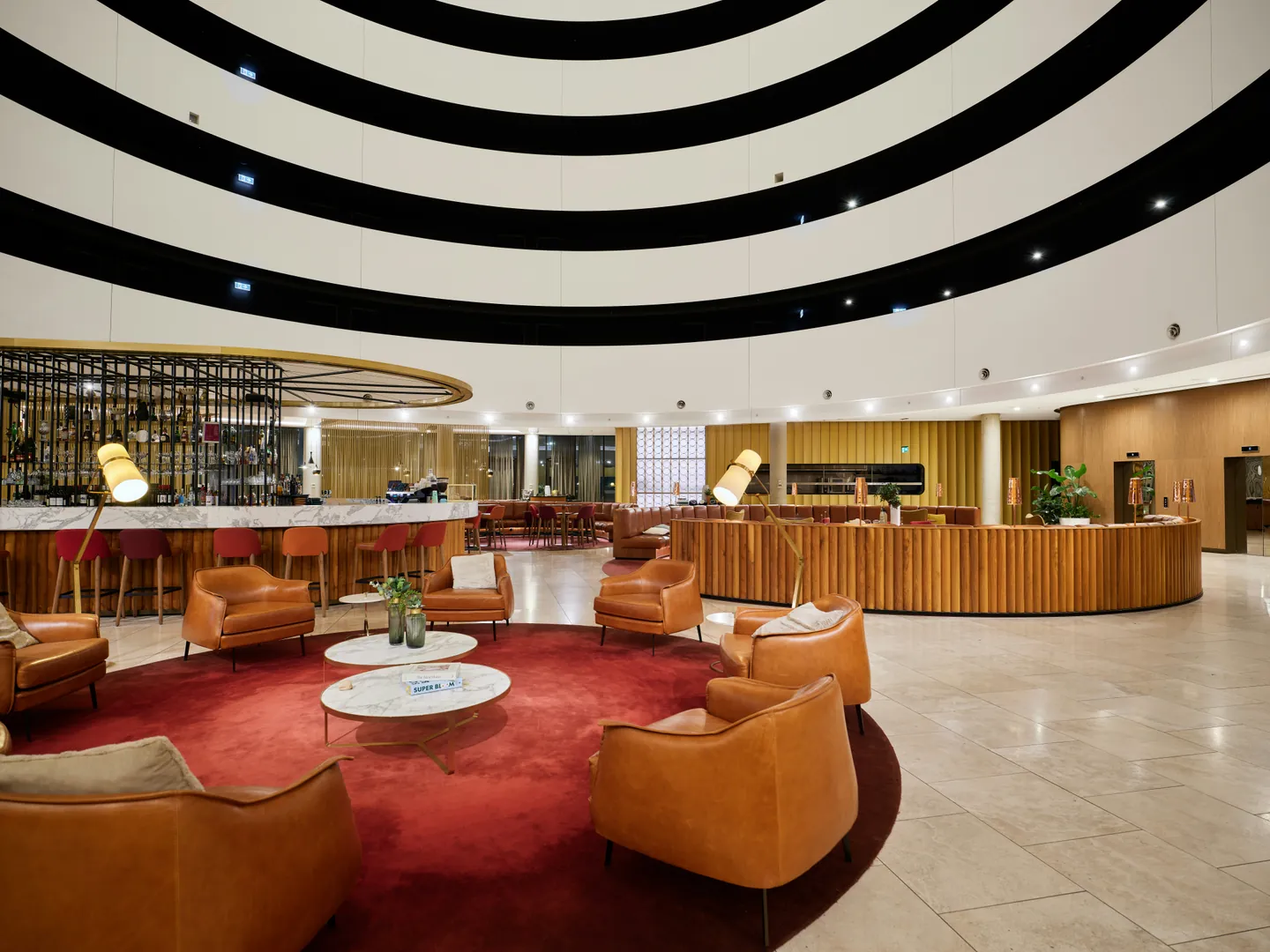 Modern hotel lobby in Canberra, a hospitality reference